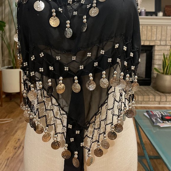 Backless Belly Dancer Top and Bottom - Picture 4 of 10